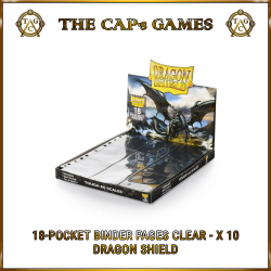 Dragon Shield - Folhas para classificador 18 Bolsos transparentes - Pack de 10