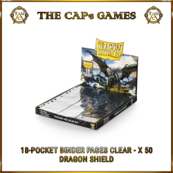 Dragon Shield - Folhas para classificador 18 Bolsos transparentes - Pack de 50