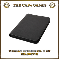 TreasureWise - WiseGuard Zip Binder 9-Pocket - Black