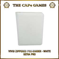 Ultra Pro - Vivid 9-Pocket Zippered PRO-Binder - White
