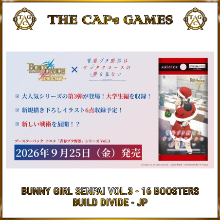 Build Divide - Rascal Does Not Dream of Bunny Girl Senpai Vol.3 - Caixa de 16 boosters