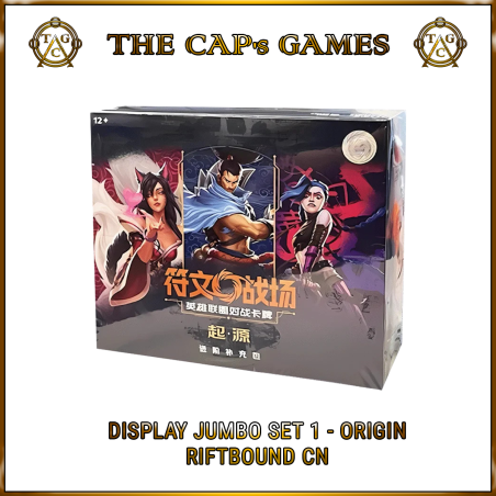Riftbound - Display Jumbo com 12 pacotes Set 1 - Origins - CN
