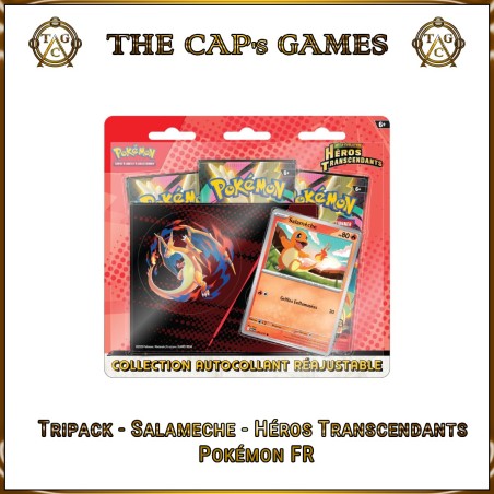 Pokémon - Tripack de 3 boosters - Salameche - Héros Transcendants (ME2.5) - FR