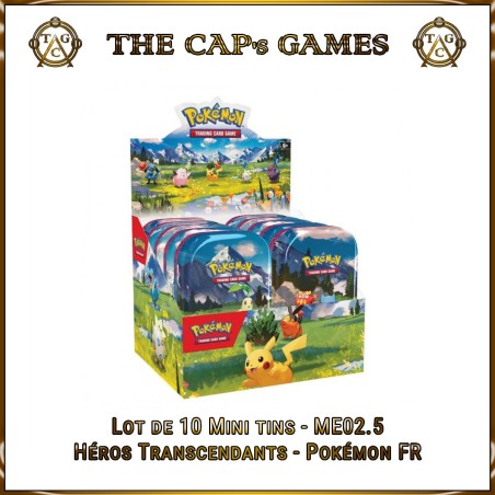Comprar Pokémon Mini Tins ME02.5 Heróis Transcendentes Pack 10 FR